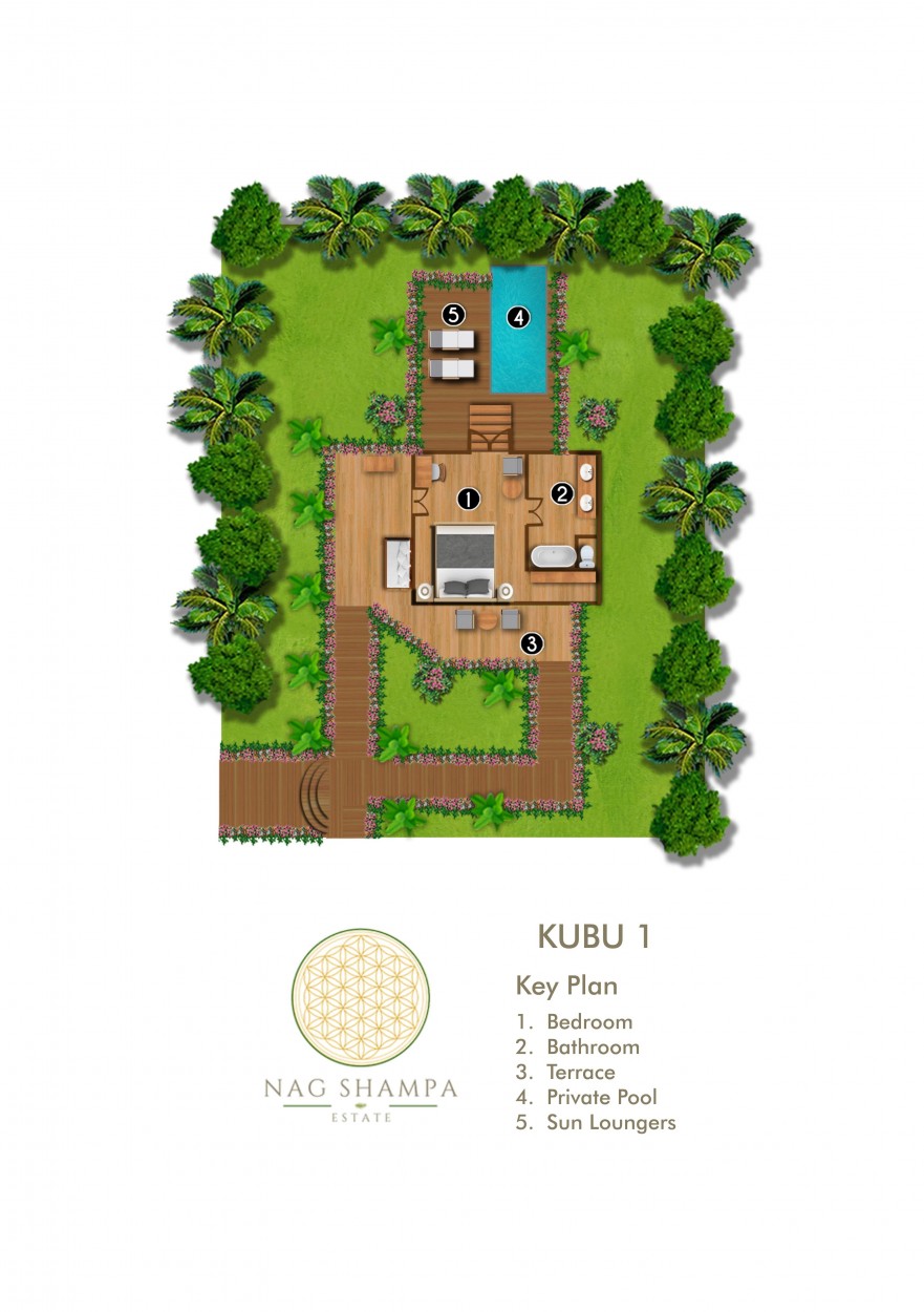 Villa Nag Shampa - Kubu 1 Floor Plan